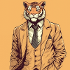 Tiger in a suit