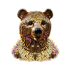 Bear,Golden Bear,Bear with Sequins,Shiny
