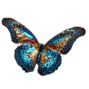 butterfly ,sequins,gold,metallic