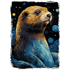 Otter Starry Night
