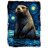 Otter Starry Night