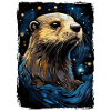 Otter Starry Night