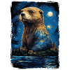 Otter Starry Night
