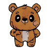 Cartoon Bear With Friendly Expression
