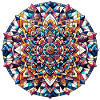Abstraktes geometrisches Farbmandala 2