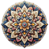 Abstraktes geometrisches Farbmandala 6