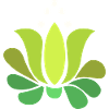 Green Stylized Lotus Flower