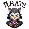 Pi day Pirate Cat