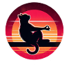 Cat silhouette in sunset