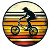 BMX Rider in Retro Sunset