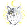 Wolf Mond Phase Lunar Wolf