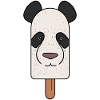 Panda Bear Head Popsicle