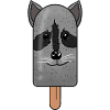 Raccoon Head Popsicle
