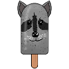 Raccoon Head Popsicle