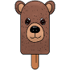 Brown Bear Head Popsicle