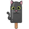 Black Cat Head Popsicle