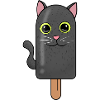 Black Cat Head Popsicle
