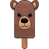 Brown Bear Head Popsicle