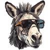 Cool ass with sunglasses