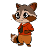 Adventurous Raccoon in Business Attire