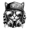 Cat DJ with Headphone Cap