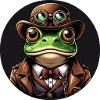 Frog in Steampunk Outfit