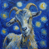 Ziege Van Gogh Sternennacht