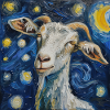ziege, Van Gogh, Sternennacht
