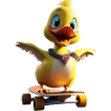 Skateboard Duck Portrait
