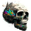 Farbenfroher Totenkopf