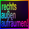 Rechts außen aufräumen!