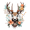 Deer flowers spring