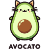 Cute Avocato Cat Friend Pun Design