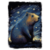 Capybara Starry Night