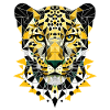 Abstrakter geometrischer Leopard - Farbdesign