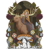 Fiaba Fiaba Personaggio Ragazza Foresta Natura Cervo