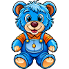 Blauer Teddy