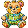 Teddy im Schlafanzug