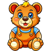 Teddy with dungarees
