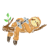 Trainingsshirt Faultier