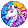 Buntes Einhorn