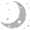 Moon and stars