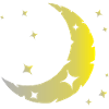 Moon and stars
