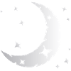 Moon and stars