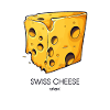 Piece of Swiss cheese