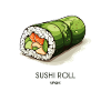 Green Seaweed Sushi Roll