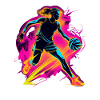 Basketball player 80s style