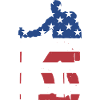 Hiker Us Flag Hiking