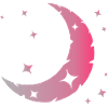 Moon and stars
