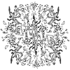 Abstract Black Mandala Pattern